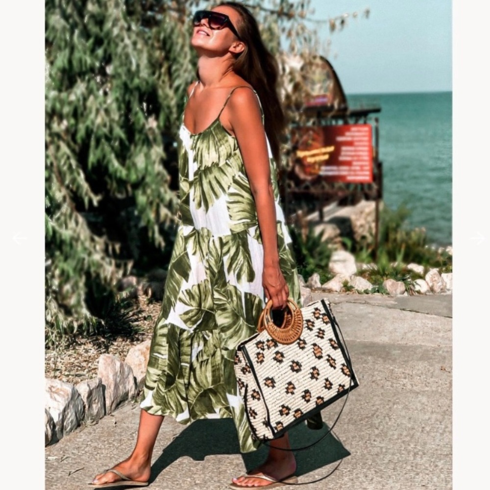 H&M Palm Print Dress